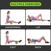 2 - Boldfit Foam Roller Pro,  Black  14 x 14 x 33 cm 