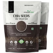 1 - NourishVitals Chia Raw Unroasted Seeds,  200 g  Unflavoured (Pack of 2) 
