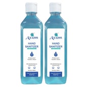 Axiom Medicated Hand Sanitizer,  Fragrance Free  500 ml  Kills 99.99% of Germs without Water Pack of 2 