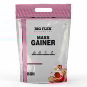 1 - Big Flex Essential Mass Gainer,  11 lb  Strawberry Banana 