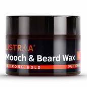 1 - Ustraa Beard & Mooch Wax Strong Hold,  50 g  with Kaolin and Almond Oil 