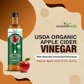5 - NourishVitals Organic Apple Cider Vinegar with The Mother,  0.5 L  Unflavoured 
