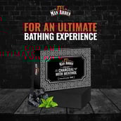 4 - Man Arden Activated Charcoal with Menthol Handmade Soap, 125 g Deep Clean & Smooth Skin
