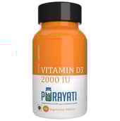 Purayati Vitamin D3 2000 IU,  90 tablet(s)  Unflavoured 