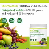4 - BodyGuard Fruits and Vegetables Disinfectant Tablets,  Fragrance Free  50 tablet(s)  Kills 99.9% of Germs 