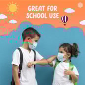 4 - Boldfit Surgical Face Masks for Kids,  Blue (Pack of 4) 