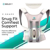 2 - Boldfit Posture Corrector,  White and Grey  Small 