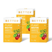 1 - Bbetter Plant Biotin 10000 mcg,  10 sachets/pack  Unflavoured (Pack of 3) 