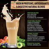 6 - MuscleXP Plant Protein with Herbal and Vegetable Blend,  Chocolate  0.44 lb 