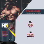 6 - MuscleBlaze Weight Gainer with Added Digezyme, 2.2 lb Chocolate