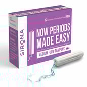 4 - Sirona Premium Digital Tampon,  12 Piece(s)/Pack  Medium Flow 