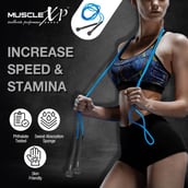 6 - MuscleXP Skipping Rope,  Blue & Black  Free Size 