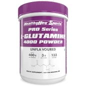 1 - HealthyHey Sports L-Glutamine 4000 Powder,  0.88 lb  Unflavoured 
