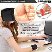 4 - Strauss Wrist Support, Black Free Size