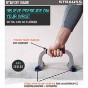 4 - Strauss Moto Push Up Bar,  Pair (Black/Blue)  Free Size 