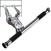 1 - Strauss Pull Up Door Gym Bar,  Free Size  Silver and Black 