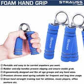 2 - Strauss Foam Hand Grip,  Blue 