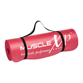1 - MuscleXP Yoga Mat Extra Thick NBR Material with Carrying Strap,  Red  10 mm 