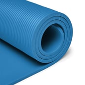 2 - MuscleXP Yoga Mat Extra Thick NBR Material with Carrying Strap, Blue 13 mm