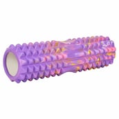 1 - Strauss Grid Yoga Massage Foam Roller,  Multicolor Purple  33cm 