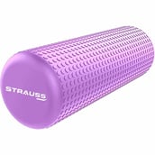 1 - Strauss Standard Yoga Massage Eva Foam Roller,  Purple  30cm 