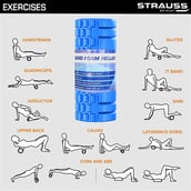5 - Strauss Deep Tissue Yoga Massage Foam Roller,  Blue  45cm 