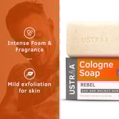 3 - Ustraa Cologne Soap Rebel (Pack of 3),  125 g  for Men 