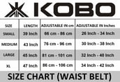 KOBO Back Support Weight Lifting Gym Belt (WTB-02),  Black  Small 
