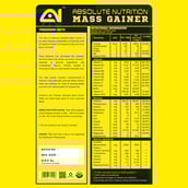 3 - Absolute Nutrition Mass Gainer, 11 lb Strawberry