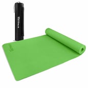 1 - Strauss Anti Skid EVA Yoga Mat with Carry Bag,  Green  4mm 