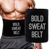 1 - Boldfit Sweat Belt,  Black  Large (fits Up To 50 Inch) 