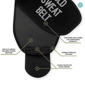 6 - Boldfit Sweat Belt,  Black  Large (fits Up To 50 Inch) 