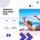 4 - Boldfit Yoga Belt,  Purple  8 Feet 