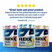 3 - GAT Flexx EAAs,  0.76 lb  30 Servings  Blue Razz 