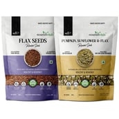 1 - NourishVitals Healthy Munching Combo,  Pumpkin, Sunflower & Flax + Flax Roasted Seeds  2 Piece(s)/Pack 