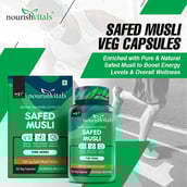 3 - NourishVitals Safed Musli - Pack of 2,  60 veggie capsule(s) 