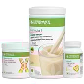 Herbalife Formula 1 Afresh Energy Drink & Protein Powder Combo,  3 Piece(s)/Pack  French Vanilla + Ginger + Unflavoured 