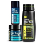 1 - Ustraa Hair Growth Kit - Anti Hairfall Shampoo 250ml, Hair Growth Vitalizer & Cream Combo,  3 Piece(s)/Pack  Hair Growth 
