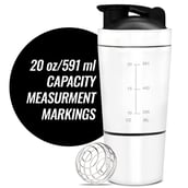 4 - MuscleXP Classic XP Stainless Steel Shaker Blender,  White  590 ml 