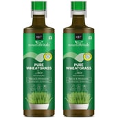 2 - NourishVitals Pure Wheatgrass Juice, Unflavoured (Pack of 2) 500 ml
