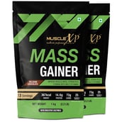 1 - MuscleXP Mass Gainer,  2.2 lb  Belgium Chocolate (Pack of 2) 
