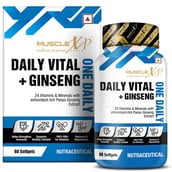 2 - MuscleXP One Daily Vital + Ginseng,  60 softgels  Unflavoured (Pack of 2) 