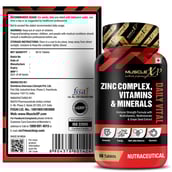 3 - MuscleXP Zinc Complex Vitamins & Minerals Daily Vital, 60 tablet(s)