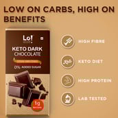 3 - Lo! Foods Dark Keto Chocolates,  2 Piece(s)/Pack  Stevia Sweetened | No Added Sugar 