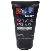 1 - Dr Batra's Men+ Exfoliating Face Wash,  125 ml  Enriched with Willow Black Extract & Activated Charcoal 