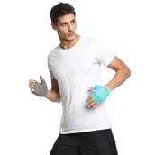 5 - Nivia Taipen Sports Gloves, S.Blue/Grey Medium