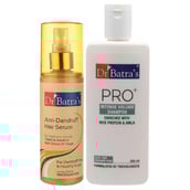 Dr Batra's Anti Dandruff Hair Serum & Pro+ Intense Volume Shampoo - 200 ml Combo, 2 Piece(s)/Pack Dandruff Control