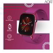 1 - AQFiT W11 Smartwatch,  Plum  Free Size 