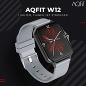 1 - AQFiT W12 Smartwatch,  Dark Grey  Free Size 