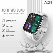 1 - AQFiT W9 Quad Bluetooth Calling Smartwatch,  Silver  Free Size 